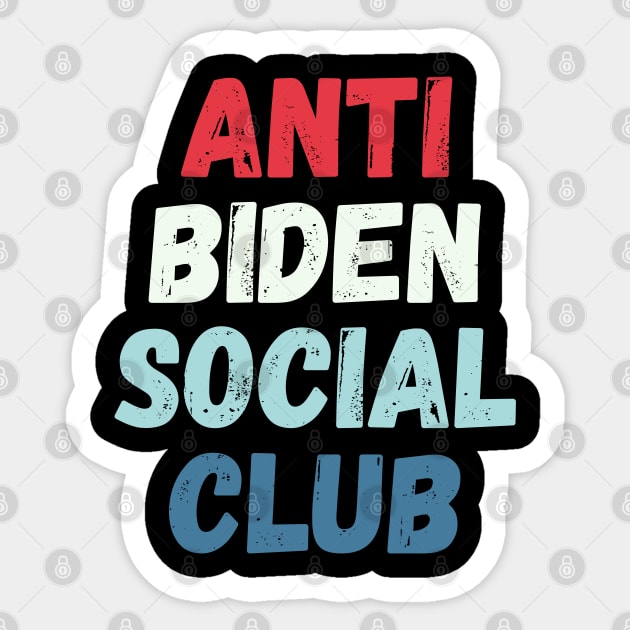 anti biden social club Sticker by RayaneDesigns